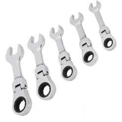 CHIAVI COMBINATE A CRICCHETTO NANE SET DA 5 PEZZI 10 12 13 17 19 MM ART. 04384