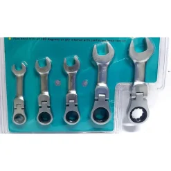 CHIAVI COMBINATE A CRICCHETTO NANE SET DA 5 PEZZI 10 12 13 17 19 MM ART. 04384