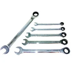 Chiavi combinate a cricchetto set 6 pz Serie di chiavi combinate con cricchetto