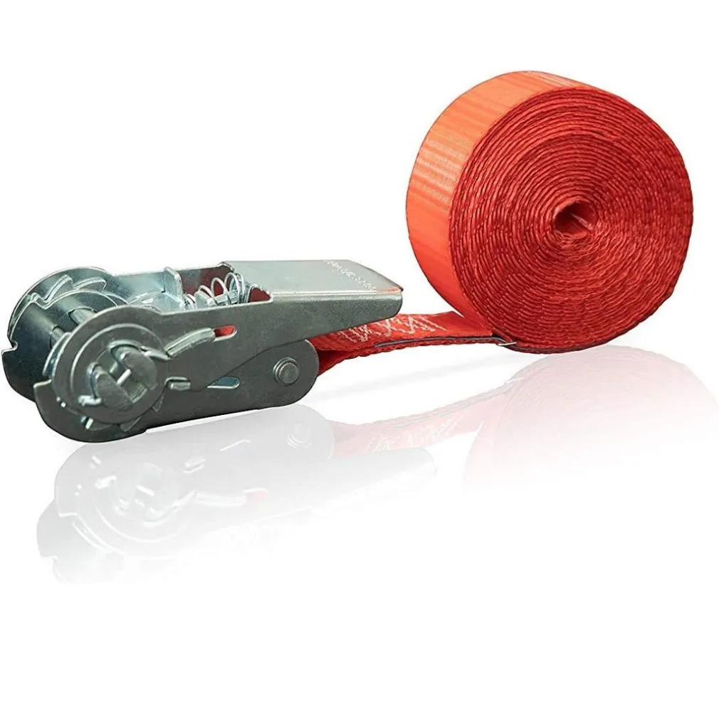 CINGHIA A CRICCHETTO MONOBLOCCO 500 DAN LUNGHEZZA 4METRI ROSSO X 25MM MAX 500KG