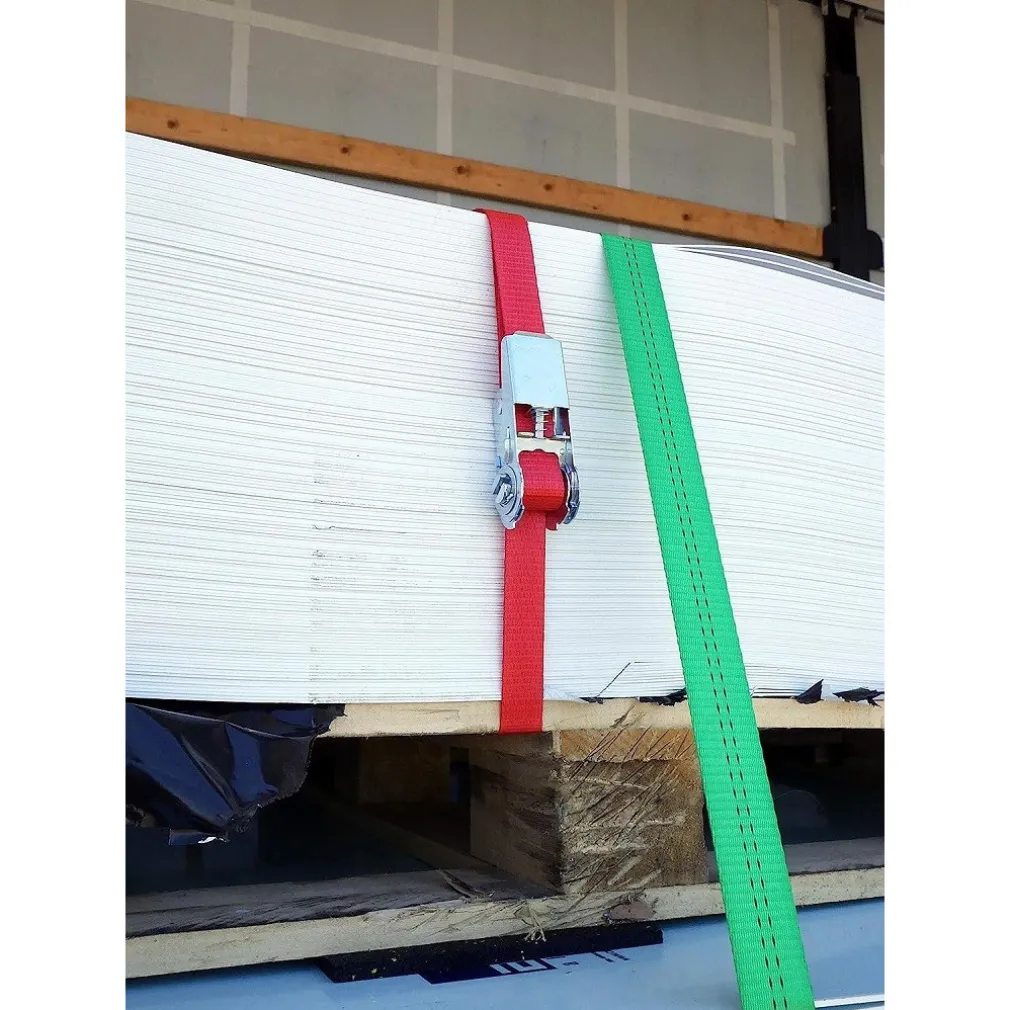 CINGHIA A CRICCHETTO MONOBLOCCO 500 DAN LUNGHEZZA 4METRI ROSSO X 25MM MAX 500KG