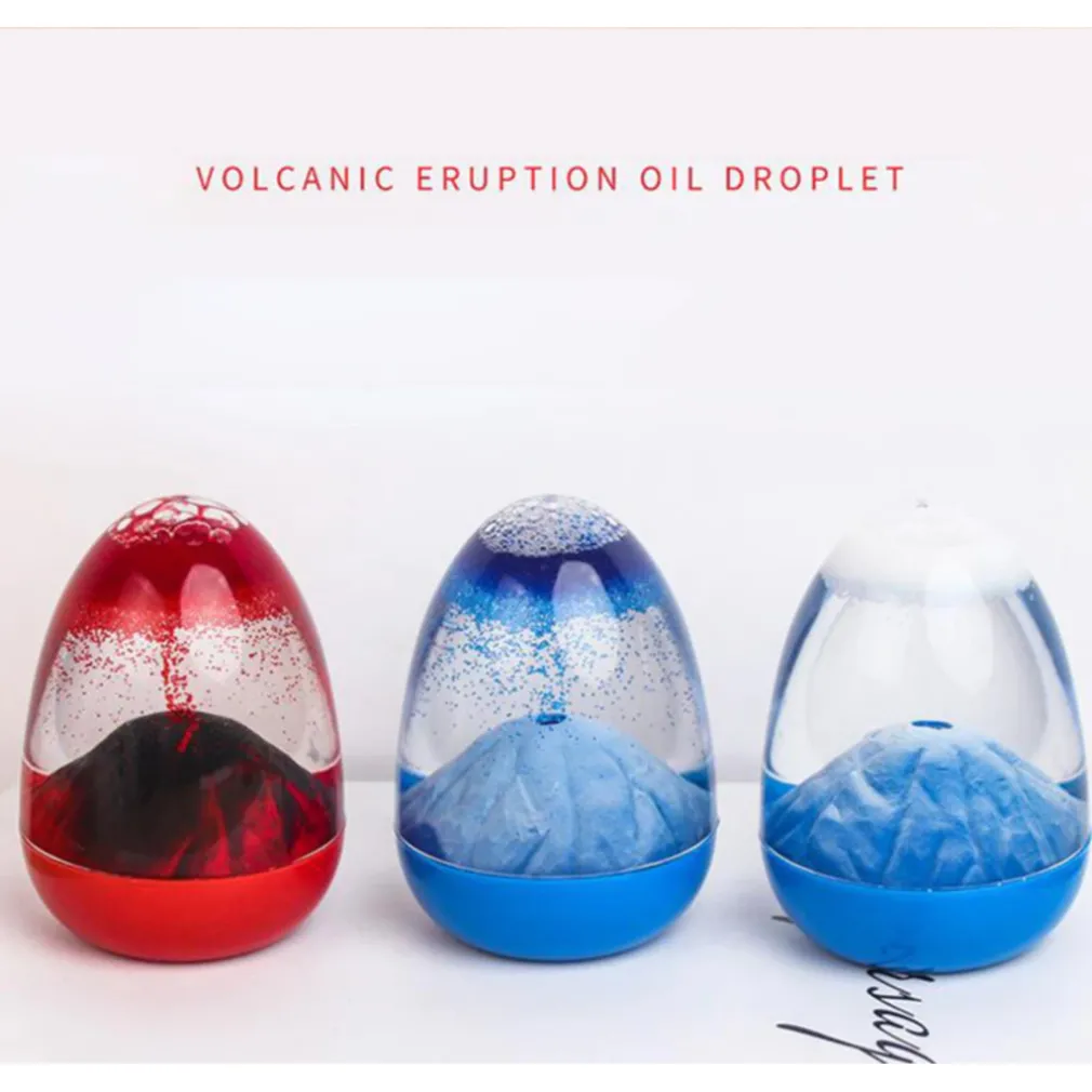 CLESSIDRA IN VETRO CON EFFETTO ERUZIONE VULCANO LIQUIDO IDEA REGALO DECORAZIONE