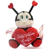 COCCINELLA IN PELUCHE CON CUORE 30 CM PORTA FORTUNA REGALO SAN VALENTINO 95370