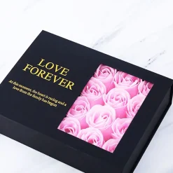 COFANETTO SCATOLA BOX REGALO CON ROSE SAN VALENTINO MATRIMONIO LAURA ANNIVERSARI