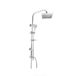 COLONNA DOCCIA BAGNO MODERNA SALISCENDI SOFFIONE QUADRATO PORTASAPONE 98CM 59395
