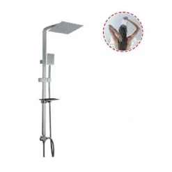 COLONNA DOCCIA SALISCENDI MISCELATORE CROMATO RUBINETTO CON SOFFIONE 69126 BAGNO