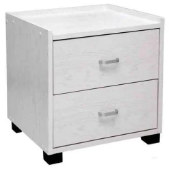 COMODINO LEGNO 2 CASSETTI MOBILE MODERNO 44 X 43 X 40 CM 715679 CAMERA DA LETTO