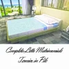 COMPLETO DA LETTO IN PILE LENZUOLO SOPRA E SOTTO 2 COPRICUSCINO AZZURRO POIS