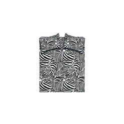 COMPLETO LETTO MATRIMONIALE IN COTONE 100% ZEBRATO 240X280CM COPERTA TERMICA