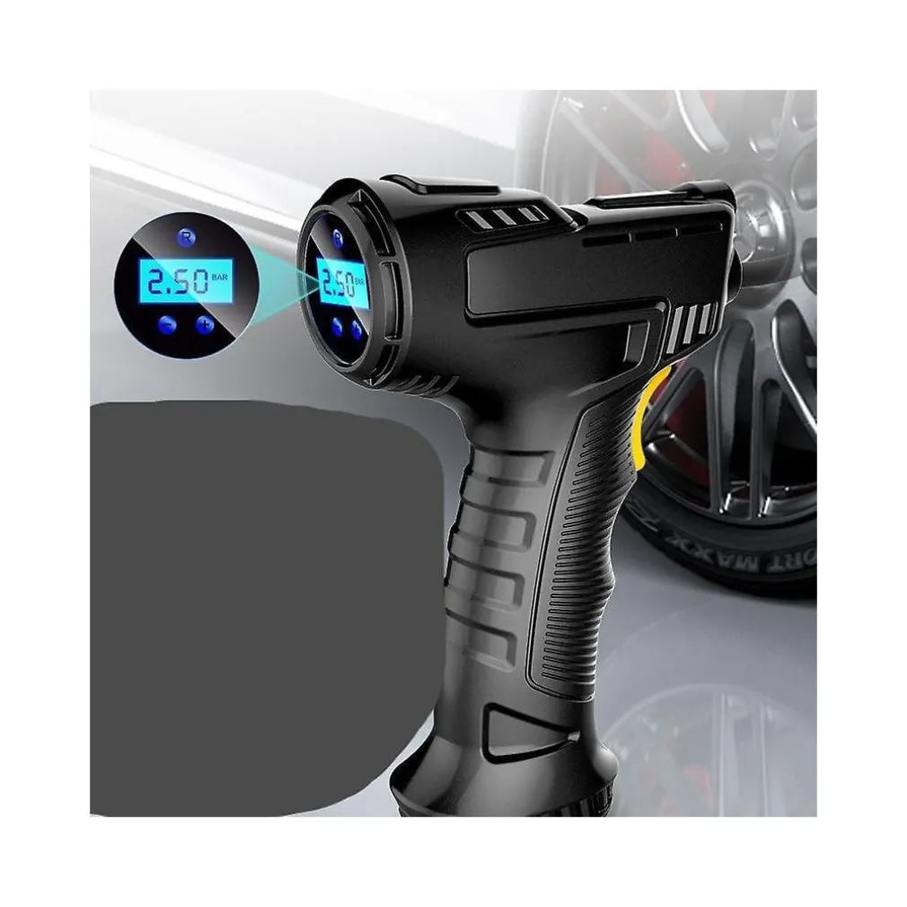 COMPRESSORE AD ARIA PER AUTO PORTATILE 12V PRESSIONE RUOTE CON DISPLAY LED 120W