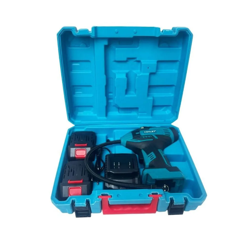 COMPRESSORE ARIA PORTATILE DOPPIA BATTERIA LITIO 36 V DIGITALE RUOTE AUTO MOTO