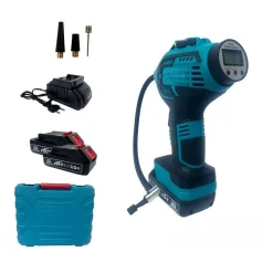 COMPRESSORE ARIA PORTATILE DOPPIA BATTERIA LITIO 36 V DIGITALE RUOTE AUTO MOTO
