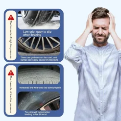 COMPRESSORE D'ARIA GONFIATORE ELETTRICO PORTATILE PER PNEUMATICI AUTO SENZA FILI MANOMETRO