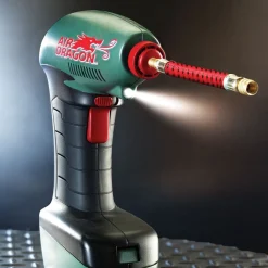 COMPRESSORE D'ARIA PORTATILE LUCE LED PRESA AUTO 12V CAVO 4,25MT MOTO CAMPEGGIO