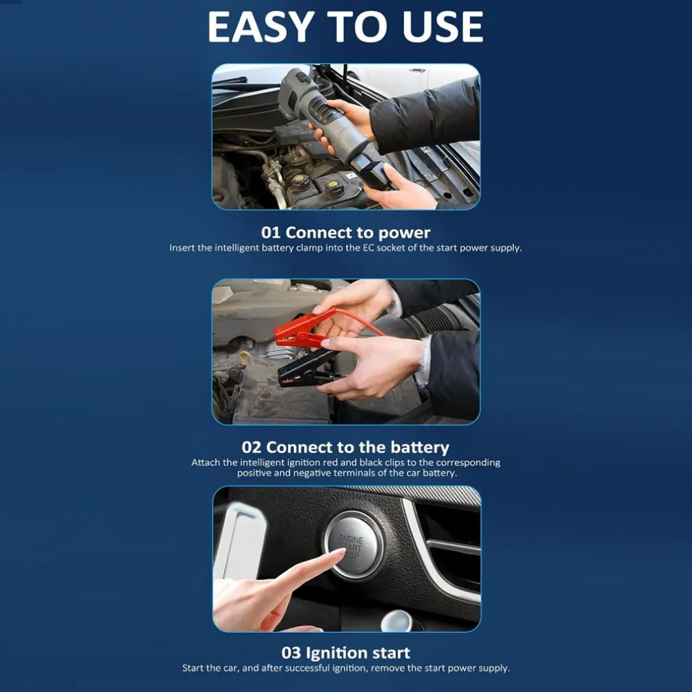 COMPRESSORE D'ARIA PORTATILE POMPA ELETTRICA WIRELESS 4IN1 8000MAH CON LUCE EMERGENZA AUTO