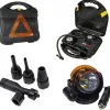 COMPRESSORE D'ARIA SAFE 12VOLT MANOMETRO TRIANGOLO EMERGENZA AUTO MOTO PORTATILE