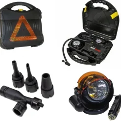 COMPRESSORE D'ARIA SAFE 12VOLT MANOMETRO TRIANGOLO EMERGENZA AUTO MOTO PORTATILE