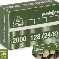 CONF. 2000 PUNTI PER GRAFFATRICE 128 24/8 SPILLATRICE ROMEO MAESTRI FINITURA ORO