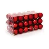 CONFEZIONE 54 PALLINE DI NATALE COLORE ROSSO 6 CM ADDOBBO NATALIZIO