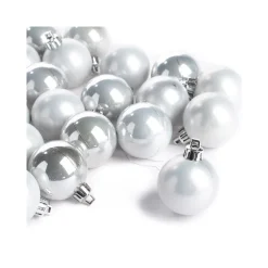 CONFEZIONE 54 PALLINE DI NATALE COLORE SILVER 6 CM ADDOBBO NATALIZIO