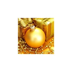 CONFEZIONE 54 PALLINE DI NATALE COLORE ORO GOLD 6 CM ADDOBBO NATALIZIO