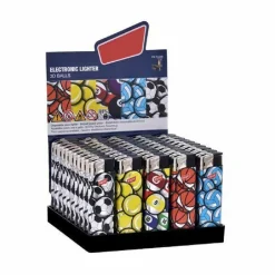CONFEZIONE 50 PEZZI ACCENDINI ELETTRONICI RICARICABILI PROF 3D EFFETTO BALLS