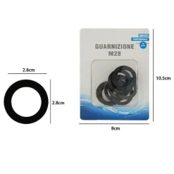 CONFEZIONE 10 PEZZI GUARNIZIONI M28 NERE PER AERATORI RUBINETTO IDRAULICA 69383