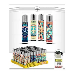 CONFEZIONE 48 PZ ACCENDINI RICARICABILI CLIPPER THE60S LIMITED EDITION
