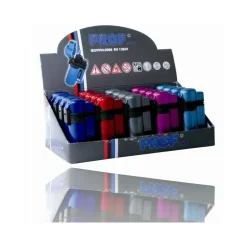 CONFEZIONE BOX 20 PZ ACCENDINI ELETTRONICI RICARICABILI CRYSTAL COLOR BLUE