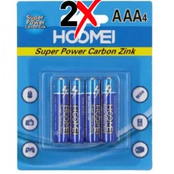 CONFEZIONE DA 8 BATTERIE PILE MINISTILO SUPER POWER ZINCO AAA MINI STILO 1,5V