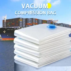 CONFEZIONE 20PZ SACCHETTI SOTTOVUOTO PER VESTITI RIUTILIZZABILI SALVASPAZIO CON POMPA