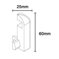 CONNETTORE PER PROFILO ANGOLARE PER STRISCE LED NERO A LUCE INDIRETTA IN ALLUMINIO AL-34-7