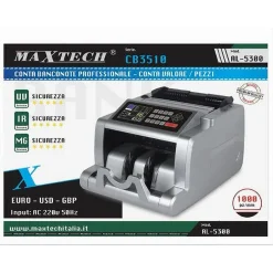 CONTA BANCONOTE PROFESSIONALE VALORIZZATORE RILEVA VERIFICA SOLDI FALSI AL-5300