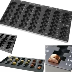 CONTAMONETE PORTAMONETE CLASSIFICATORE COLONNE VASSOIO VASCHETTA 33X18,5 CM