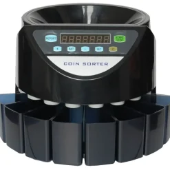 CONTAMONETE PROFESSIONALE CONTA E SEPARA DIVIDE MONETE EURO 8 CASSETTI TAGLI €