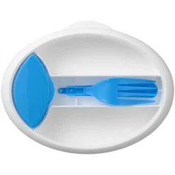 CONTENITORE CIBO PORTA PRANZO POSATE FORCHETTA PIEGHEVOLE CONTORNI OVALE LAVORO