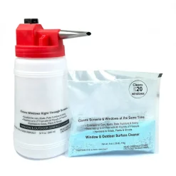 CONTENITORE DETERGENTE PER PULIZIA VETRI POMPA PULISCI FINESTRE CRISTAL FULL