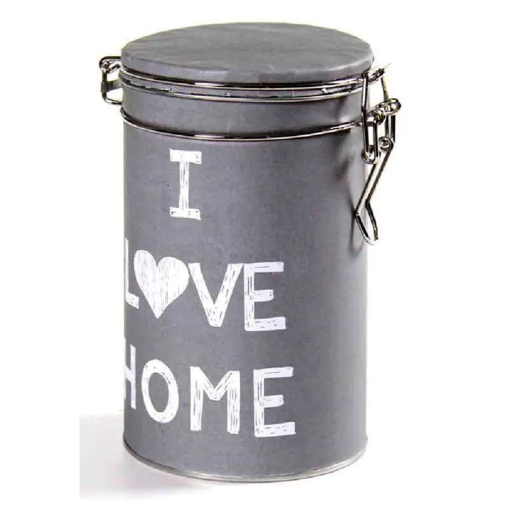 CONTENITORE IN LATTA ERMETICA CUCINA TONDA COLORI ASS I LOVE HOME 11X20CM 710537