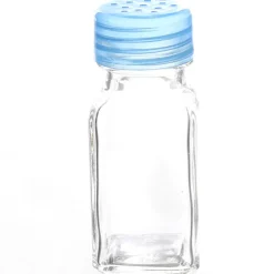 CONTENITORE IN VETRO PORTA SPEZIE SALE E PEPE CON TAPPO COLORATO