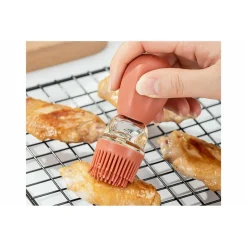 CONTENITORE OLIO CON PENNELLO IN SILICONE OLIO DISPENSER CONTAGOCCE DOSATORE