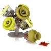 CONTENITORE PORTA SPEZIE ORGANIZER 6 BARATTOLI POP UP SPICE RACK ALBERO VITA