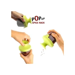 CONTENITORE PORTA SPEZIE ORGANIZER 6 BARATTOLI POP UP SPICE RACK ALBERO VITA