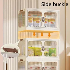 CONTENITORE PORTAOGGETTI IN PLASTICA CON COPERCHIO PIEGHEVOLE A DOPPIA PORTA ARMADIO