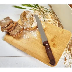 CONTENITORE PORTAPANE VINTAGE NERO COPERCHIO TAGLIERE IN LEGNO LATTA ALIMENTI