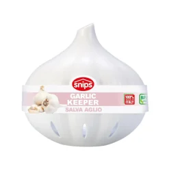 CONTENITORE SALVA AGLIO SALVA FRESCHEZZA IN PLASTICA TRASPARENTE E BIANCO