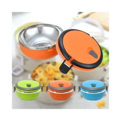 CONTENITORE TERMICO PORTA PRANZO ALIMENTI PLASTICA ACCIAIO INOX THERMOS 600 ML