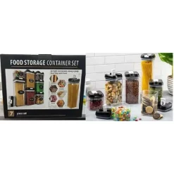 CONTENITORI ERMETICI SOTTOVUOTO PER ALIMENTI CUCINA PASTA BARATTOLI 7 PEZZI PORTA BISCOTTI