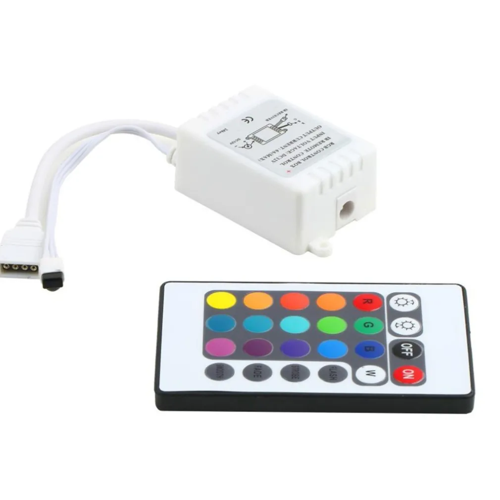 CONTROLLER DIMMER CON TELECOMANDO PER STRISCE STRIP LED RGB 5050 24 TASTI