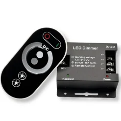 CONTROLLER DIMMER PER STRISCE LED MONOCOLORE DC12V-24V CON TELECOMANDO 3 CANALI A 6A AP-01