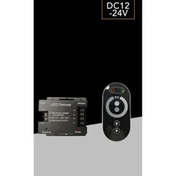 CONTROLLER DIMMER PER STRISCE LED MONOCOLORE DC12V-24V CON TELECOMANDO 3 CANALI A 6A AP-01